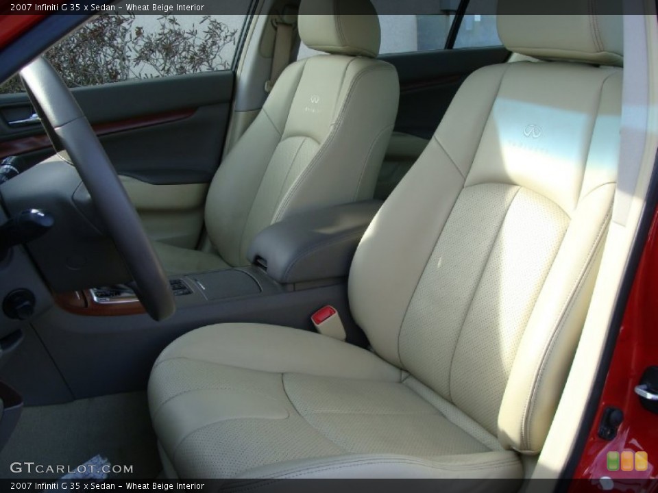 Wheat Beige Interior Front Seat for the 2007 Infiniti G 35 x Sedan #58887099