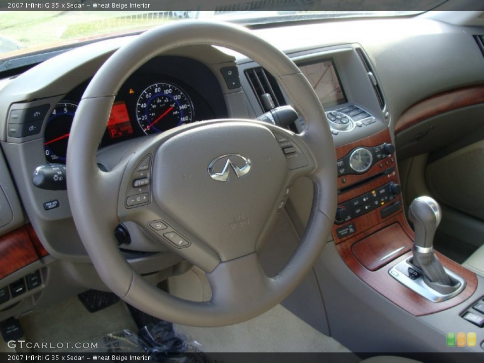 Wheat Beige Interior Dashboard for the 2007 Infiniti G 35 x Sedan #58887106
