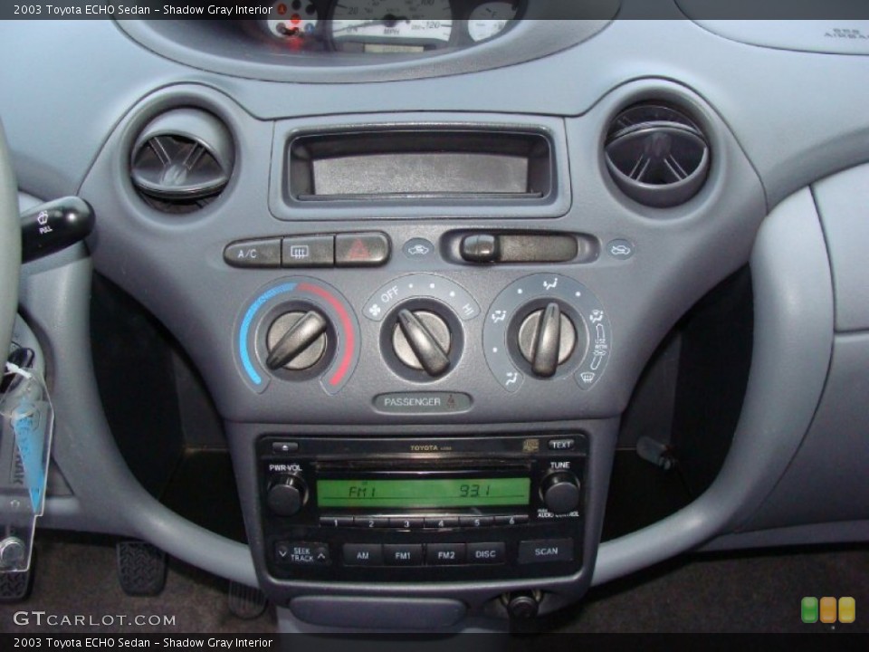 Shadow Gray Interior Controls for the 2003 Toyota ECHO Sedan #58887309