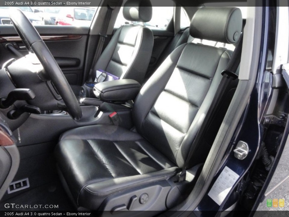 Ebony Interior Photo for the 2005 Audi A4 3.0 quattro Sedan #58888049