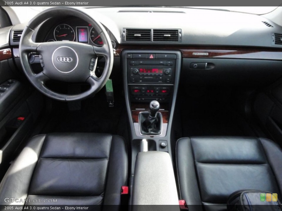 Ebony Interior Dashboard for the 2005 Audi A4 3.0 quattro Sedan #58888161