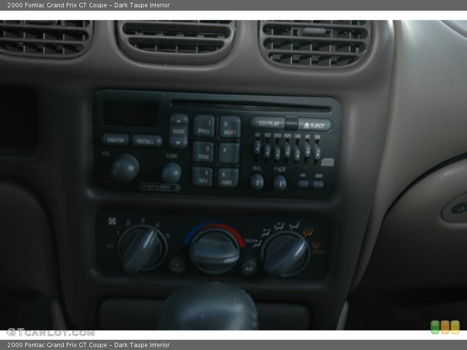 Dark Taupe Interior Controls for the 2000 Pontiac Grand Prix GT Coupe #58888752
