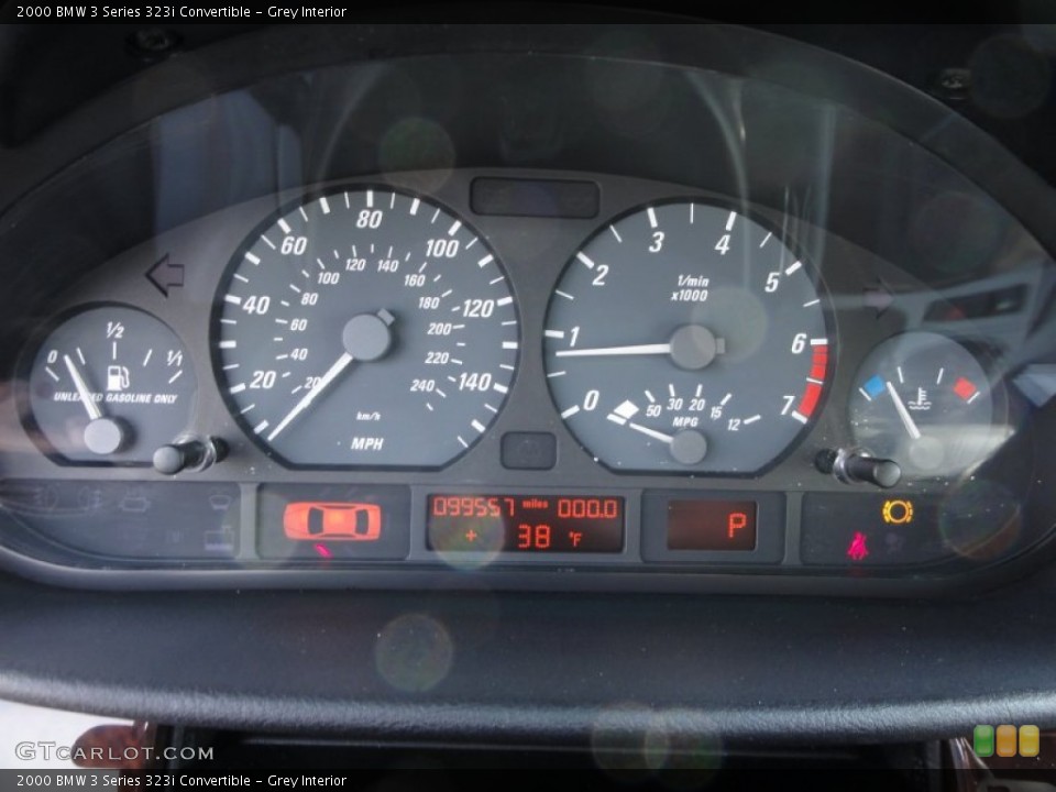 Grey Interior Gauges for the 2000 BMW 3 Series 323i Convertible #58888755