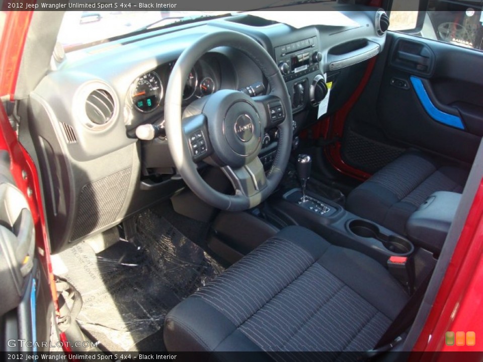 Black Interior Photo for the 2012 Jeep Wrangler Unlimited Sport S 4x4 #58889814