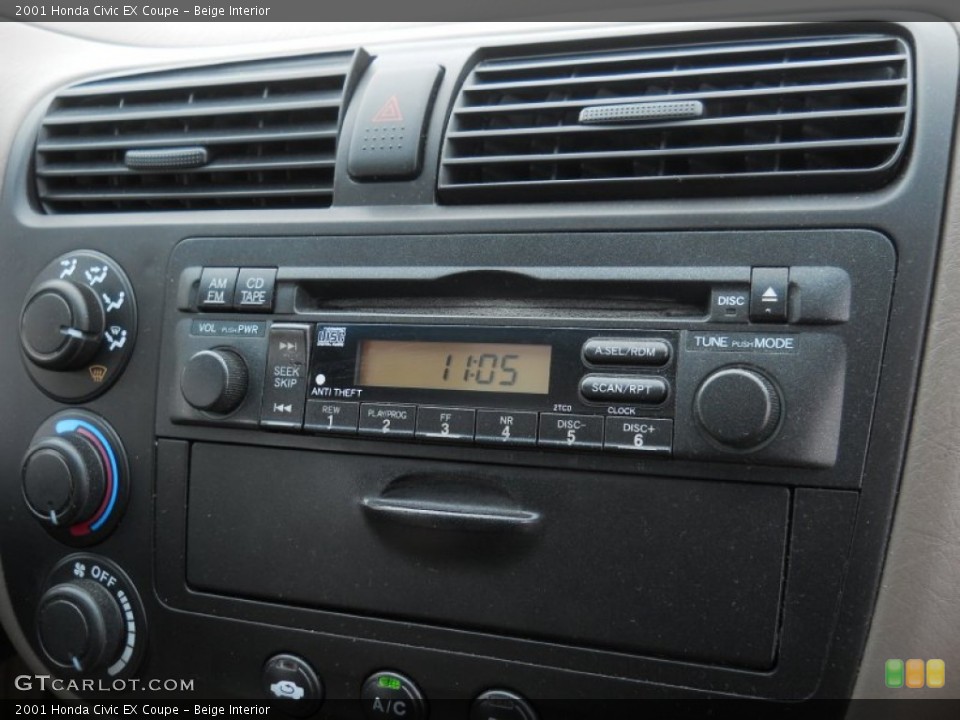 Beige Interior Audio System for the 2001 Honda Civic EX Coupe #58890969