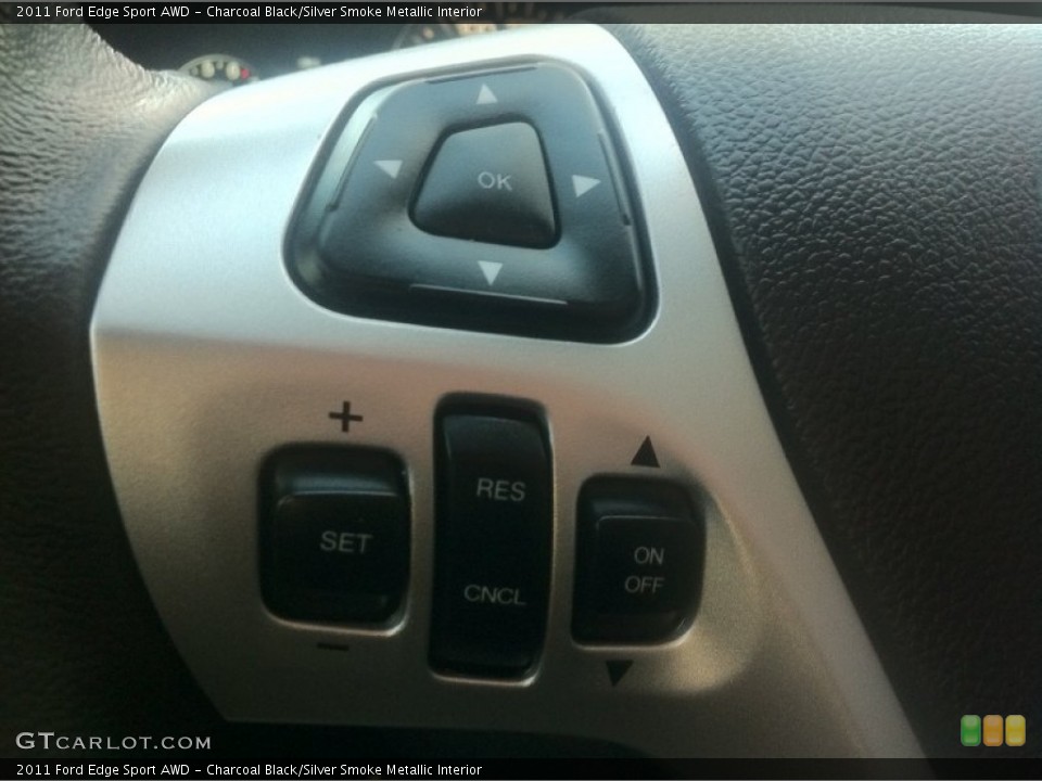 Charcoal Black/Silver Smoke Metallic Interior Controls for the 2011 Ford Edge Sport AWD #58893282