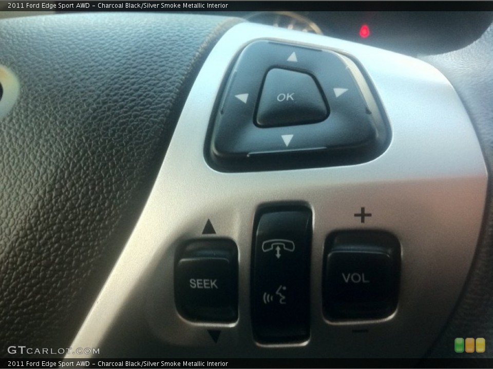 Charcoal Black/Silver Smoke Metallic Interior Controls for the 2011 Ford Edge Sport AWD #58893288