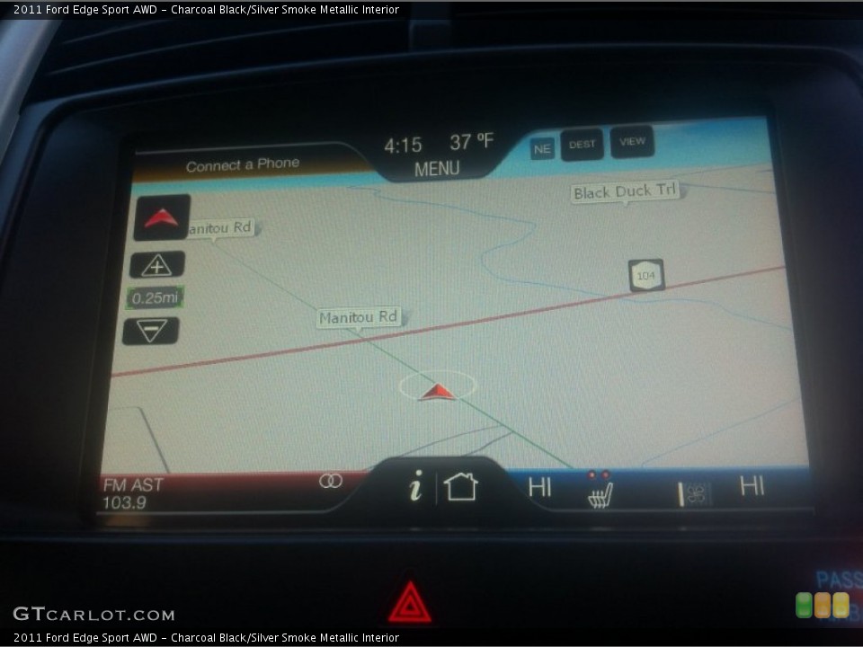 Charcoal Black/Silver Smoke Metallic Interior Navigation for the 2011 Ford Edge Sport AWD #58893312