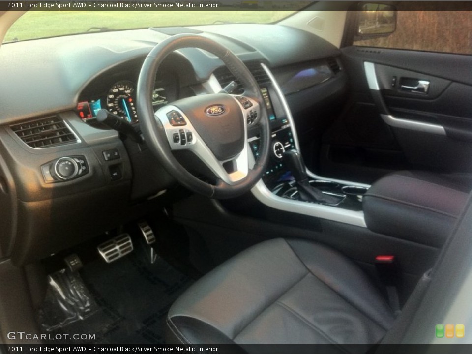 Charcoal Black/Silver Smoke Metallic Interior Prime Interior for the 2011 Ford Edge Sport AWD #58893380