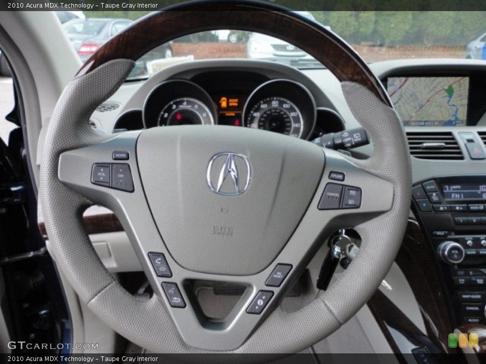 Taupe Gray Interior Steering Wheel for the 2010 Acura MDX Technology #58893963
