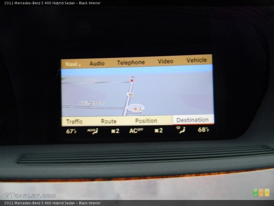 Black Interior Navigation for the 2011 Mercedes-Benz S 400 Hybrid Sedan #58896432