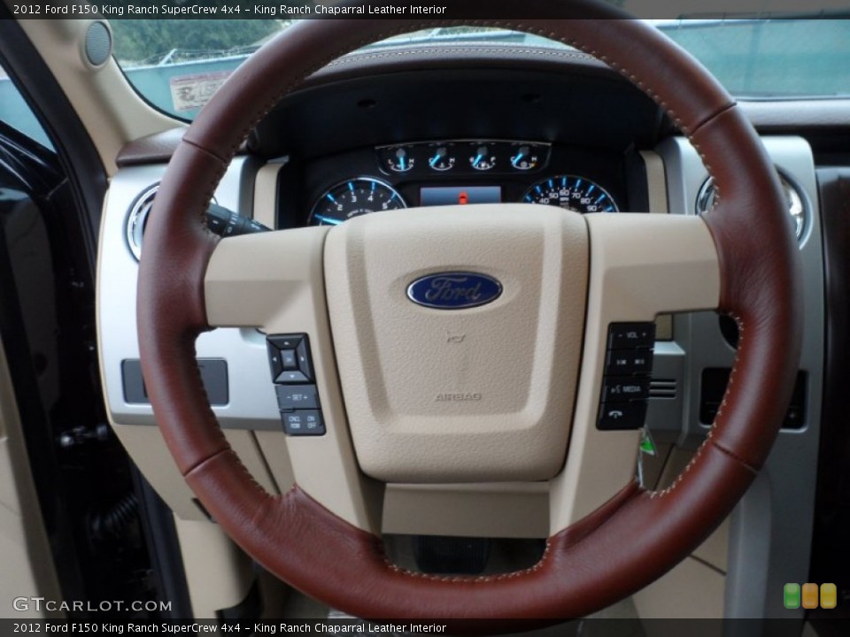 King Ranch Chaparral Leather Interior Steering Wheel for the 2012 Ford F150 King Ranch SuperCrew 4x4 #58899294