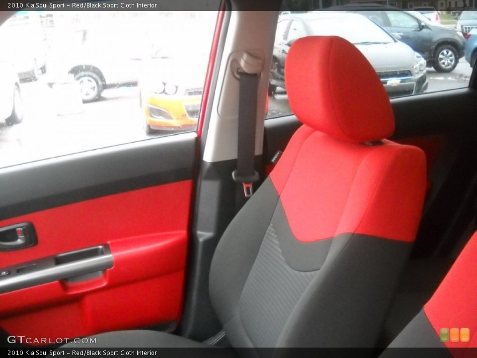 Red/Black Sport Cloth Interior Photo for the 2010 Kia Soul Sport #58899762