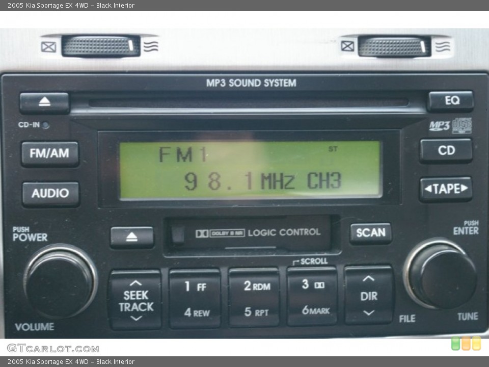 Black Interior Audio System for the 2005 Kia Sportage EX 4WD #58900833