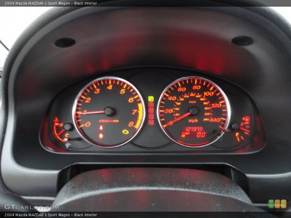 Black Interior Gauges for the 2004 Mazda MAZDA6 s Sport Wagon #58901583
