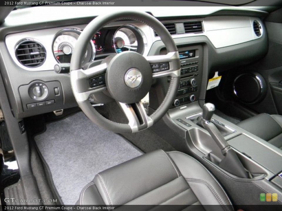 Charcoal Black Interior Prime Interior for the 2012 Ford Mustang GT Premium Coupe #58903872