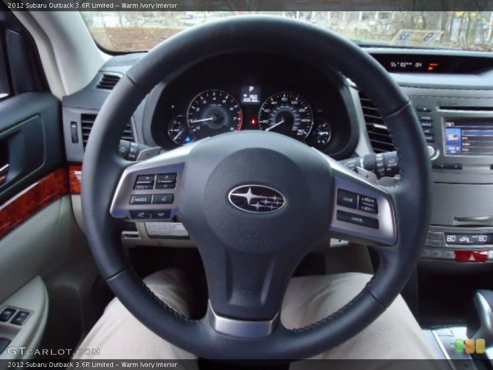 Warm Ivory Interior Steering Wheel for the 2012 Subaru Outback 3.6R Limited #58904148