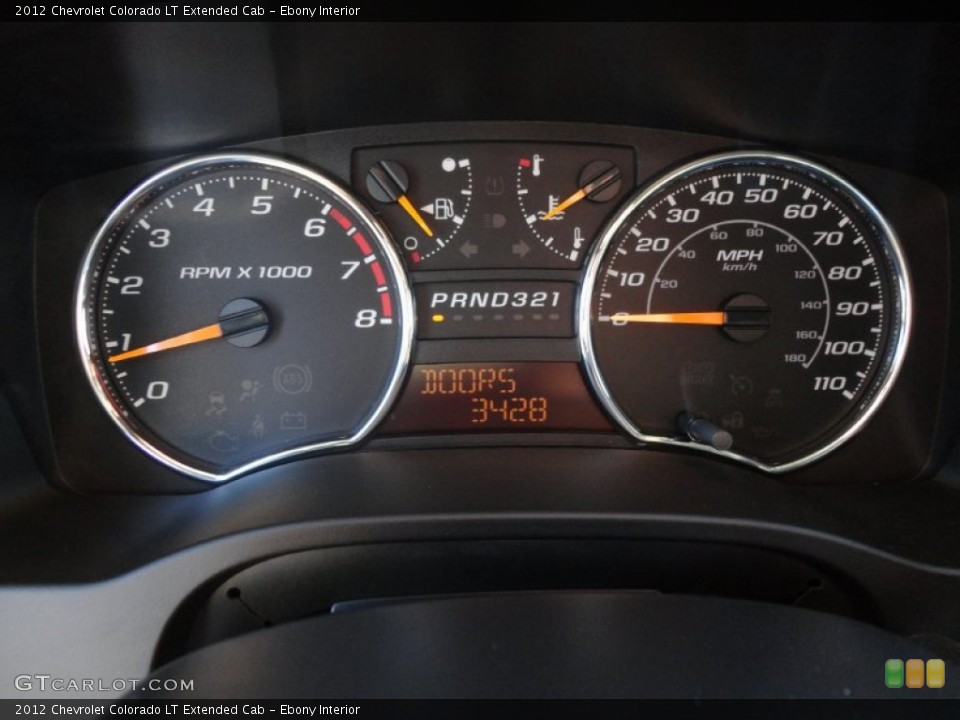 Ebony Interior Gauges for the 2012 Chevrolet Colorado LT Extended Cab #58906090