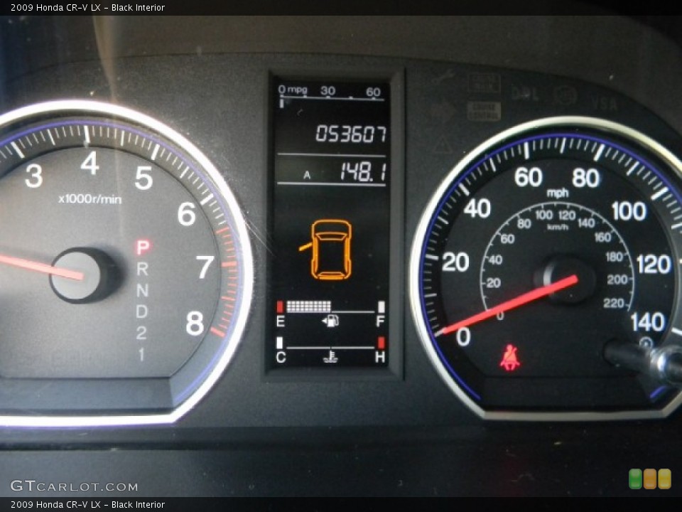 Black Interior Gauges for the 2009 Honda CR-V LX #58907635