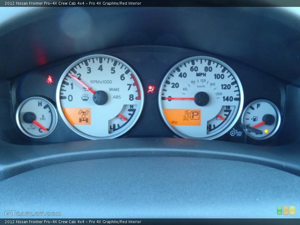 Pro 4X Graphite/Red Interior Gauges for the 2012 Nissan Frontier Pro-4X Crew Cab 4x4 #58909798