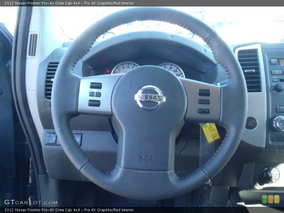 Pro 4X Graphite/Red Interior Steering Wheel for the 2012 Nissan Frontier Pro-4X Crew Cab 4x4 #58909804