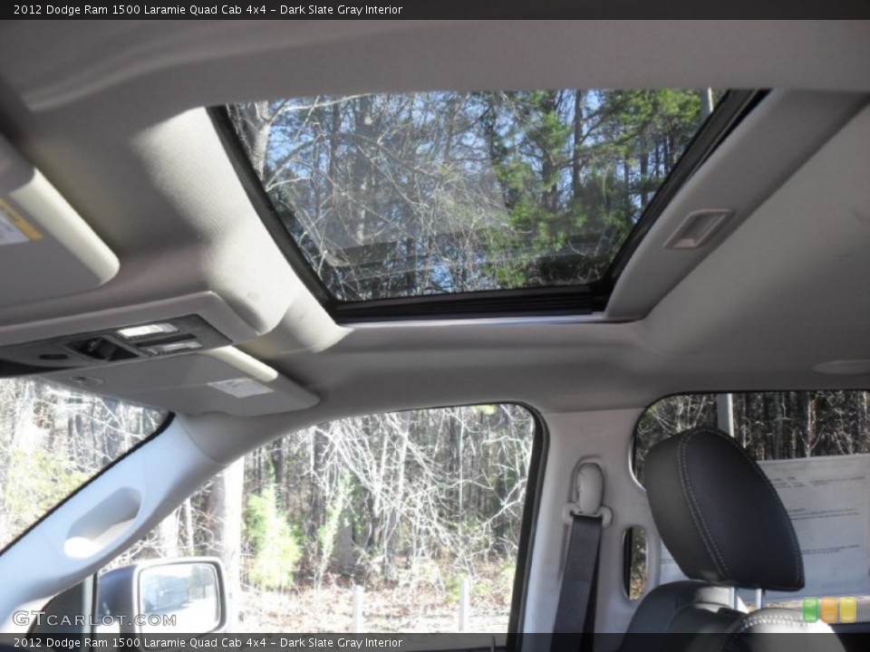 Dark Slate Gray Interior Sunroof for the 2012 Dodge Ram 1500 Laramie Quad Cab 4x4 #58911946