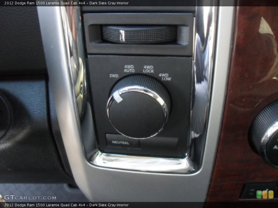 Dark Slate Gray Interior Controls for the 2012 Dodge Ram 1500 Laramie Quad Cab 4x4 #58911949