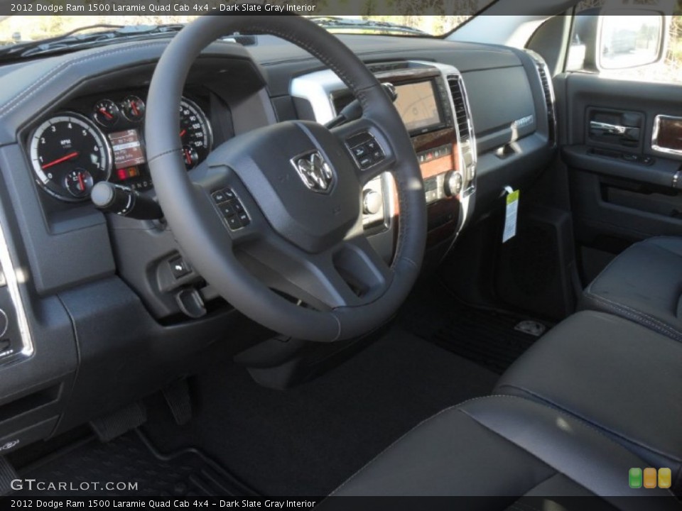 Dark Slate Gray Interior Photo for the 2012 Dodge Ram 1500 Laramie Quad Cab 4x4 #58911997