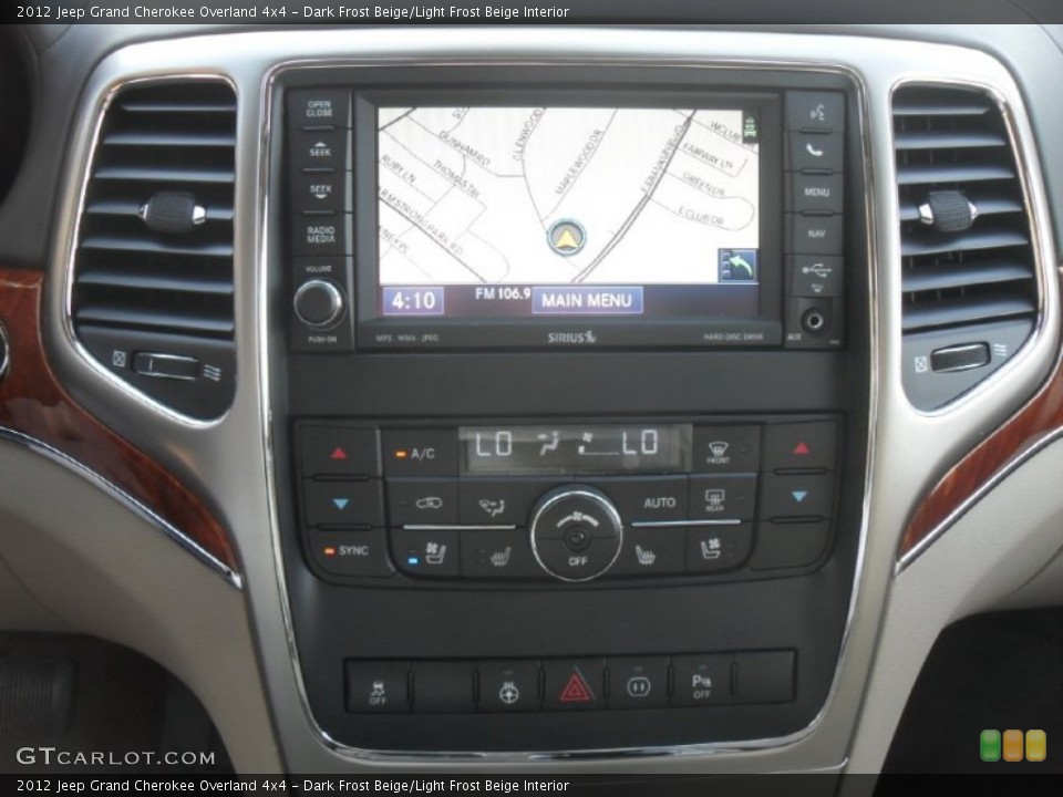 Dark Frost Beige/Light Frost Beige Interior Navigation for the 2012 Jeep Grand Cherokee Overland 4x4 #58912493
