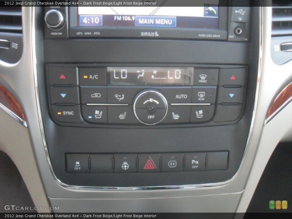 Dark Frost Beige/Light Frost Beige Interior Controls for the 2012 Jeep Grand Cherokee Overland 4x4 #58912496