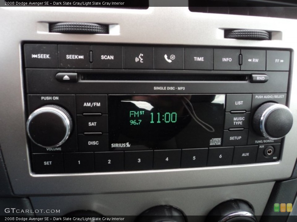 Dark Slate Gray/Light Slate Gray Interior Audio System for the 2008 Dodge Avenger SE #58913058