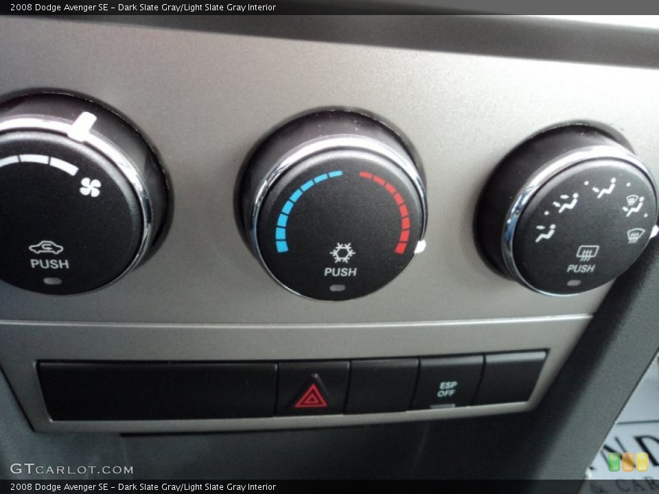 Dark Slate Gray/Light Slate Gray Interior Controls for the 2008 Dodge Avenger SE #58913061