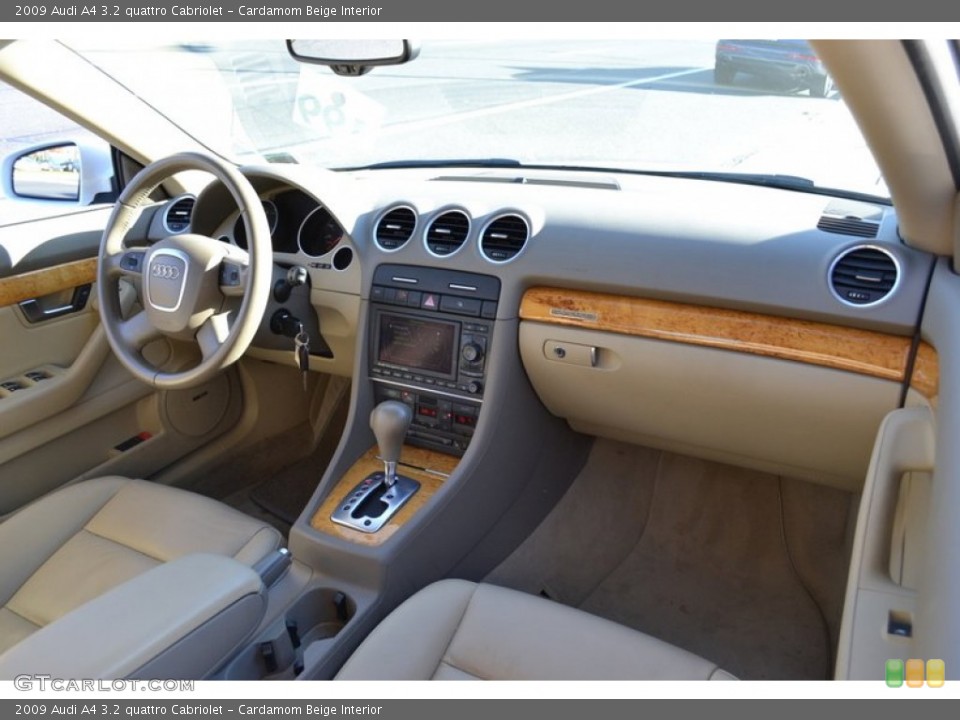 Cardamom Beige Interior Dashboard for the 2009 Audi A4 3.2 quattro Cabriolet #58916939