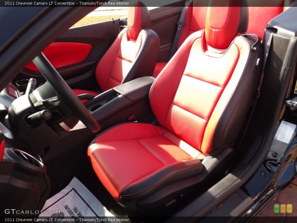 Titanium/Torch Red 2011 Chevrolet Camaro Interiors