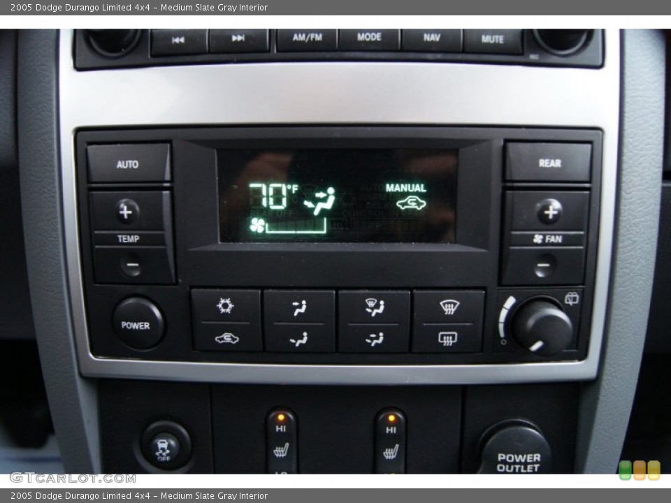 Medium Slate Gray Interior Controls for the 2005 Dodge Durango Limited 4x4 #58921725