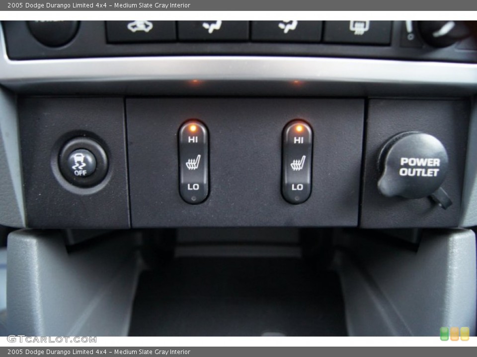 Medium Slate Gray Interior Controls for the 2005 Dodge Durango Limited 4x4 #58921733