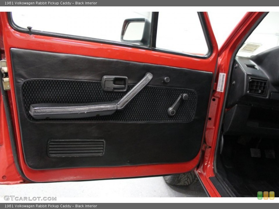 Black Interior Door Panel for the 1981 Volkswagen Rabbit Pickup Caddy #58922479