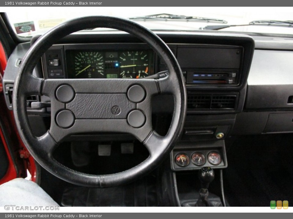 Black Interior Steering Wheel for the 1981 Volkswagen Rabbit Pickup Caddy #58922630