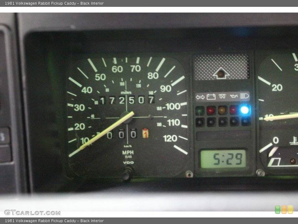 Black Interior Gauges for the 1981 Volkswagen Rabbit Pickup Caddy #58922654