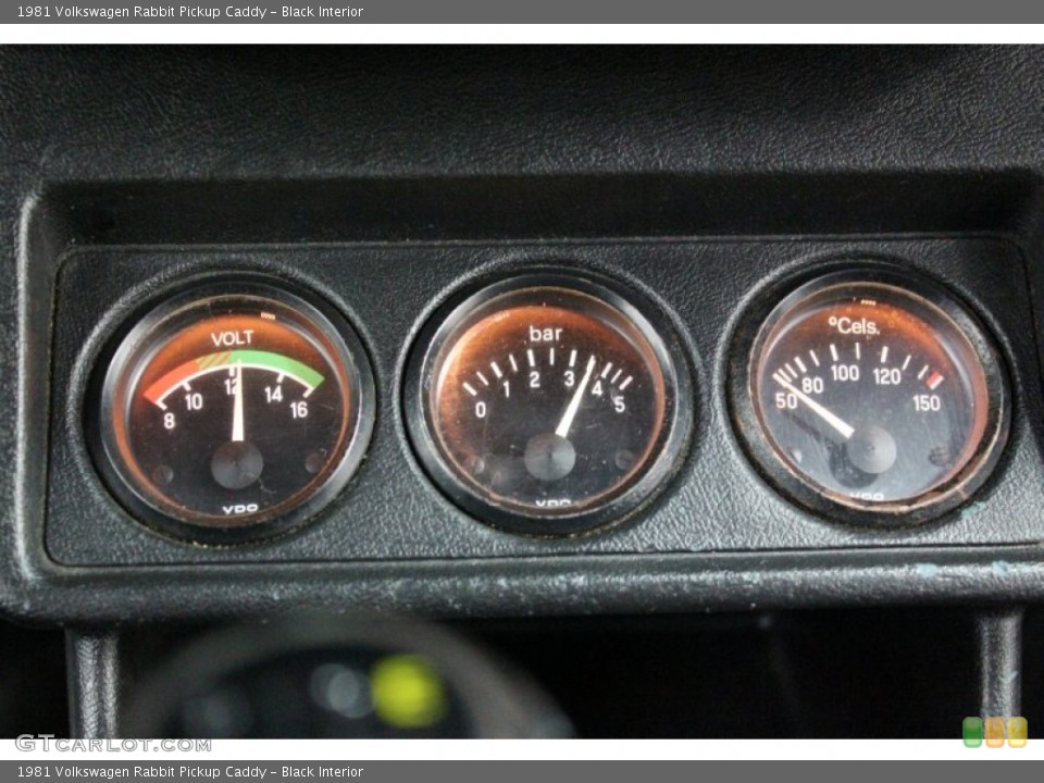 Black Interior Gauges for the 1981 Volkswagen Rabbit Pickup Caddy #58922663