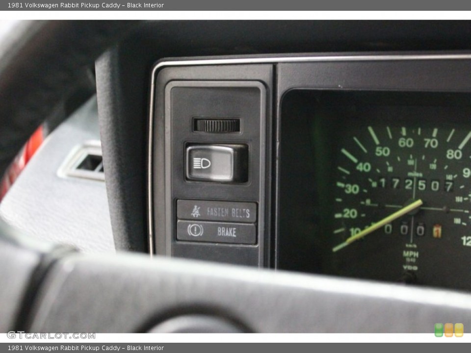 Black Interior Controls for the 1981 Volkswagen Rabbit Pickup Caddy #58922702