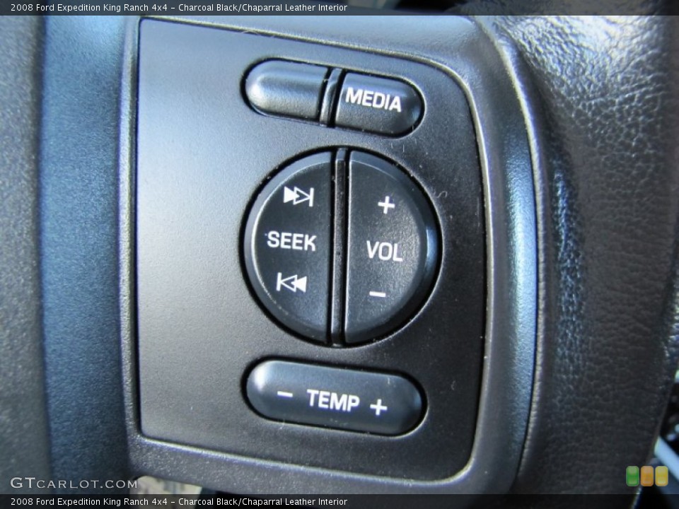 Charcoal Black/Chaparral Leather Interior Controls for the 2008 Ford Expedition King Ranch 4x4 #58922915