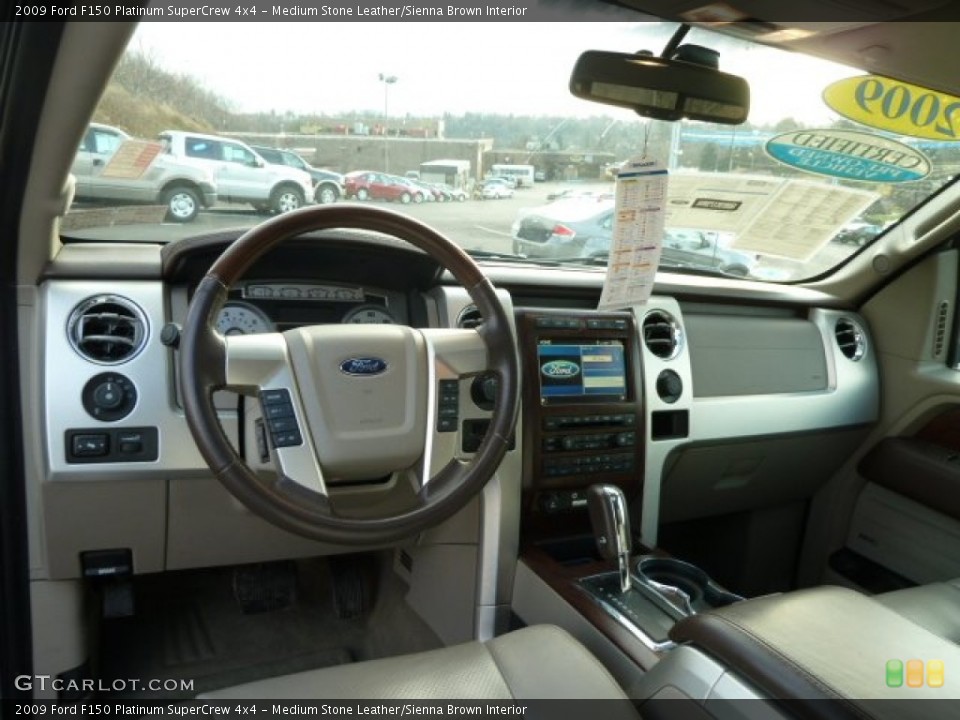 Medium Stone Leather/Sienna Brown Interior Dashboard for the 2009 Ford F150 Platinum SuperCrew 4x4 #58923254