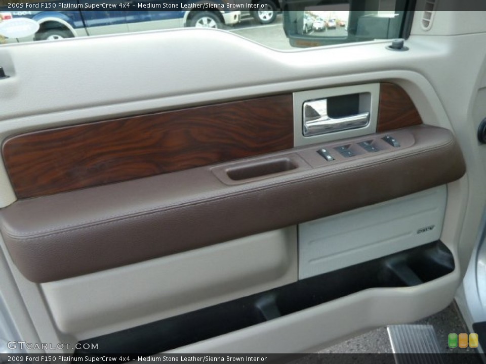 Medium Stone Leather/Sienna Brown Interior Door Panel for the 2009 Ford F150 Platinum SuperCrew 4x4 #58923263