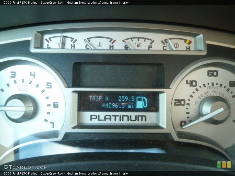 Medium Stone Leather/Sienna Brown Interior Gauges for the 2009 Ford F150 Platinum SuperCrew 4x4 #58923297