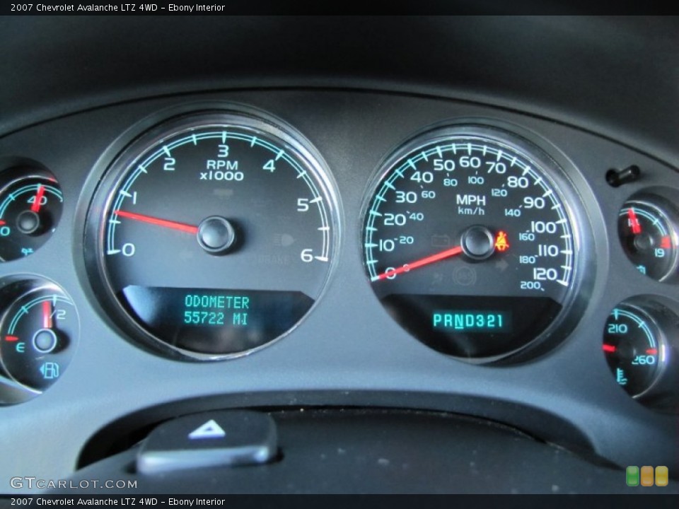 Ebony Interior Gauges for the 2007 Chevrolet Avalanche LTZ 4WD #58923305