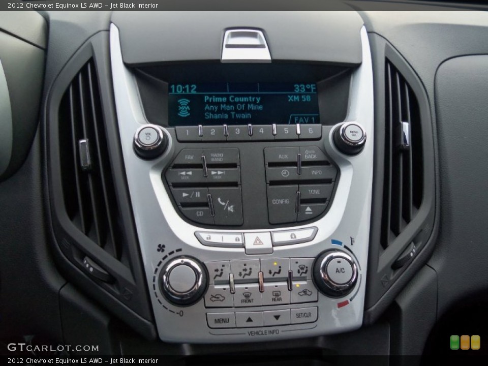 Jet Black Interior Controls for the 2012 Chevrolet Equinox LS AWD #58930845