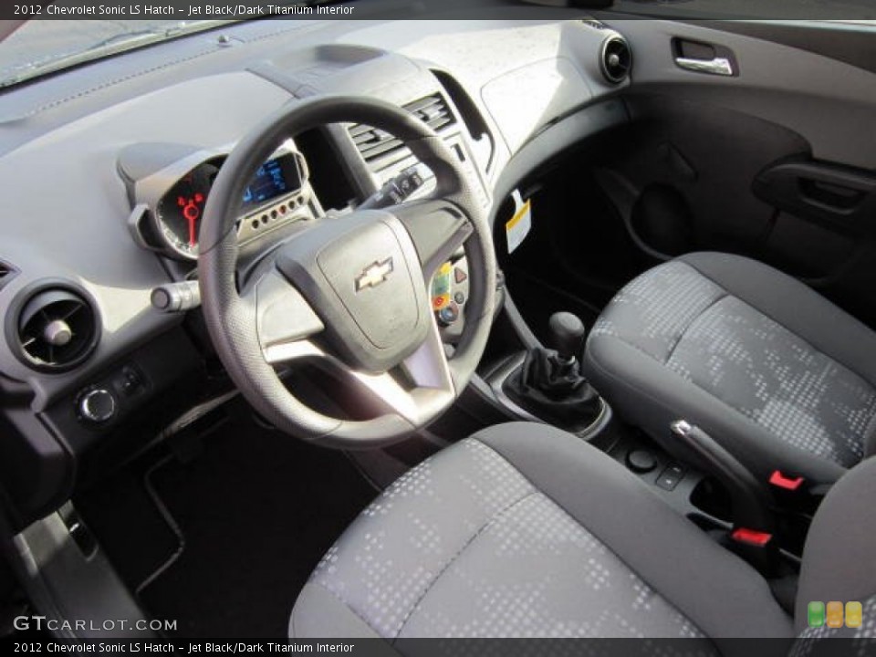 Jet Black/Dark Titanium Interior Prime Interior for the 2012 Chevrolet Sonic LS Hatch #58931715