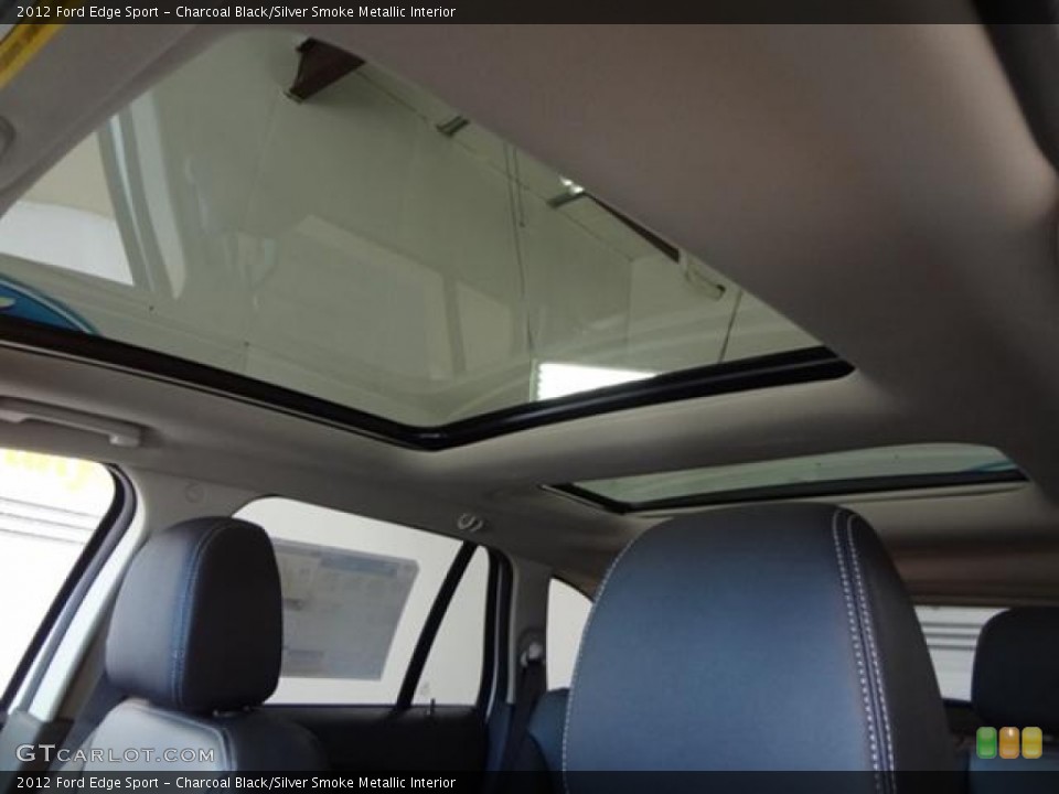 Charcoal Black/Silver Smoke Metallic Interior Sunroof for the 2012 Ford Edge Sport #58933884