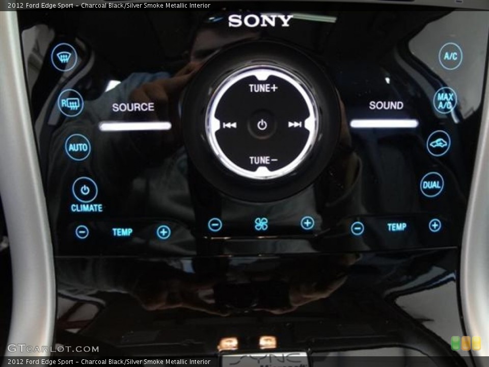 Charcoal Black/Silver Smoke Metallic Interior Controls for the 2012 Ford Edge Sport #58933918
